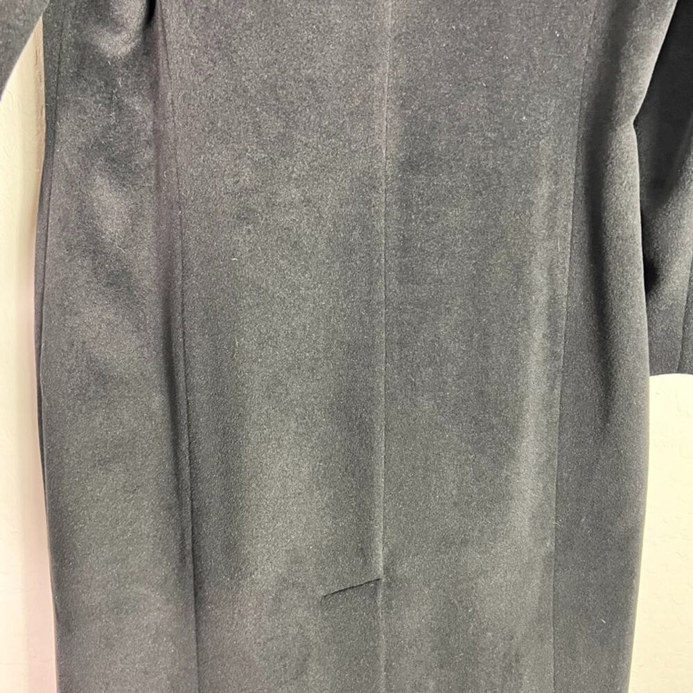 Sachi Collection Overcoat Women's Size 8 Black Wool Blend Double Breasted - Picture 11 of 15